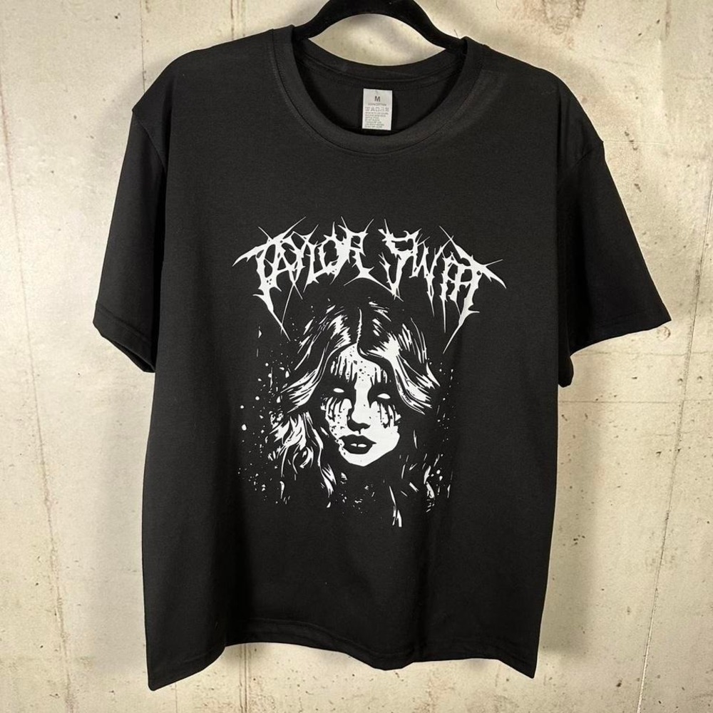 Funny heavy metal deathcore Taylor Swift tee shirt size M Swifty